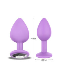 Alternative view of Sparkly plug joya malva pequeño